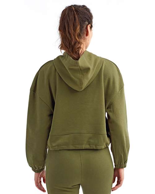 Women's Cropped Maria Hooded Sweatshirt - Olive