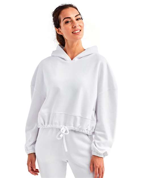 Women's Cropped Maria Hooded Sweatshirt - White