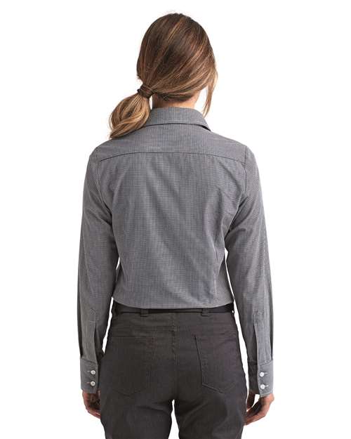 Women's Microcheck Gingham Cotton Shirt - Black/ White