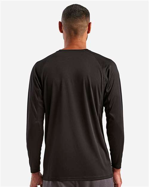 Unisex Panelled Long Sleeve Tech T-Shirt - Black
