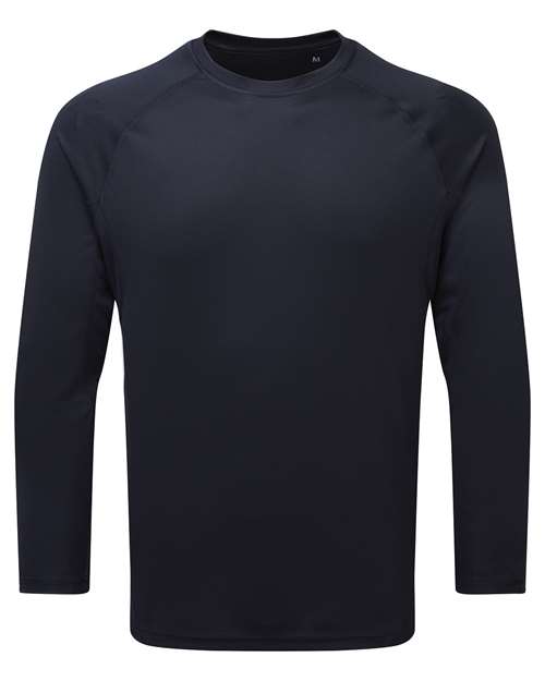Unisex Panelled Long Sleeve Tech T-Shirt - French Navy