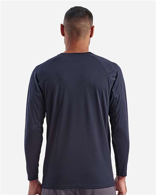 Unisex Panelled Long Sleeve Tech T-Shirt - French Navy