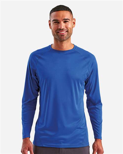 Unisex Panelled Long Sleeve Tech T-Shirt - Royal