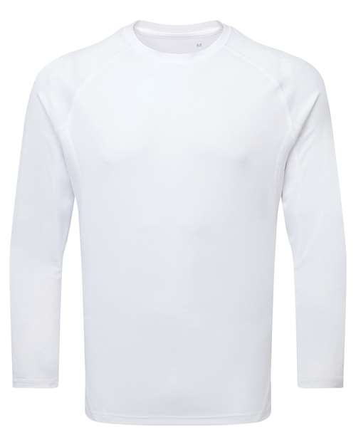 Unisex Panelled Long Sleeve Tech T-Shirt - White