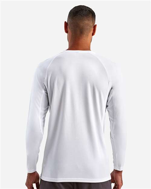 Unisex Panelled Long Sleeve Tech T-Shirt - White