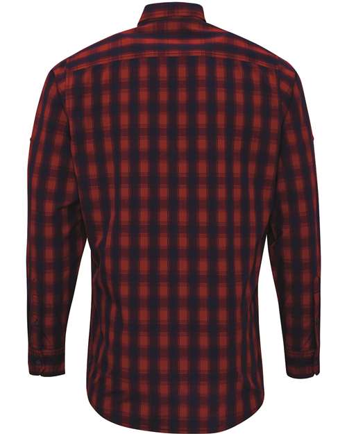 Men's Mulligan Check Cotton Shirt - Red/ Navy