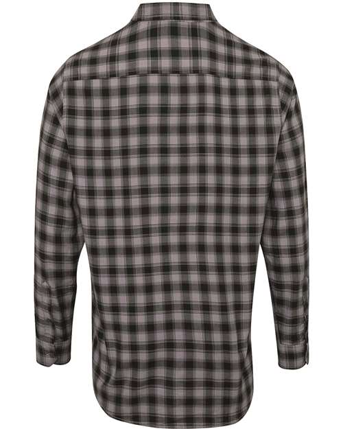 Men's Mulligan Check Cotton Shirt - Steel/ Black