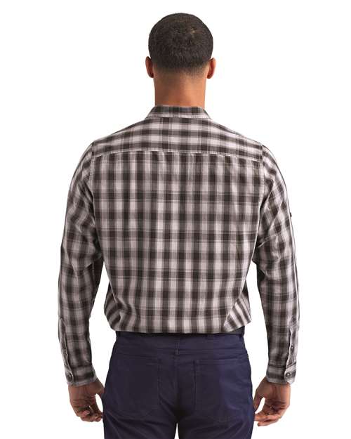 Men's Mulligan Check Cotton Shirt - Steel/ Black