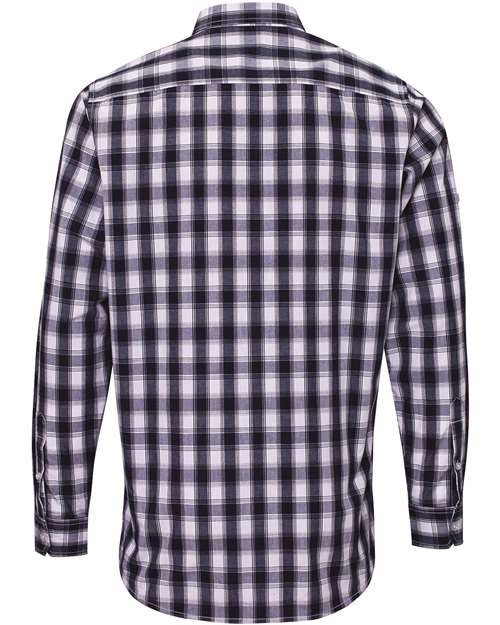 Men's Mulligan Check Cotton Shirt - White/ Navy