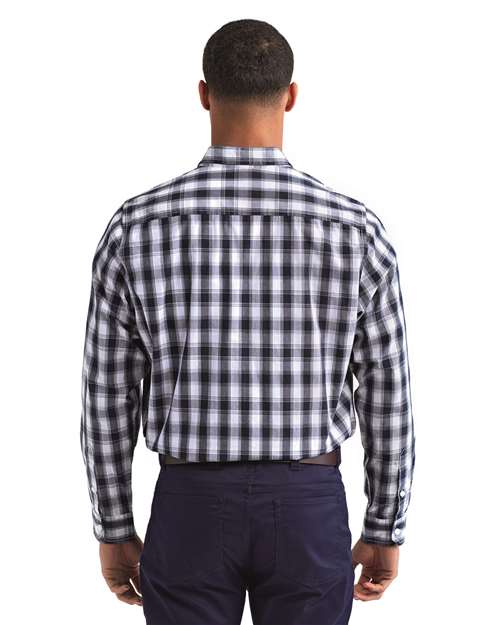 Men's Mulligan Check Cotton Shirt - White/ Navy