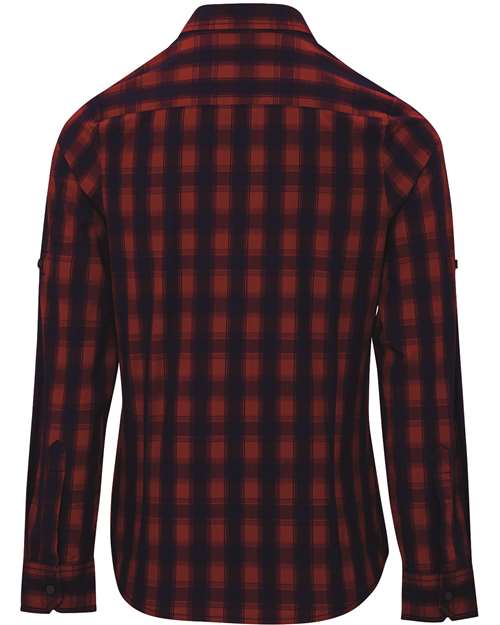 Women's Mulligan Check Cotton Dress Shirt - Red/ Navy