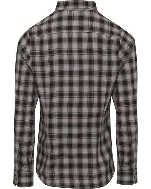 Women's Mulligan Check Cotton Dress Shirt - Steel/ Black