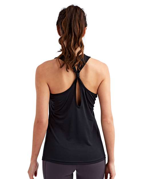 Women's Knot Back Venus Tank - Black