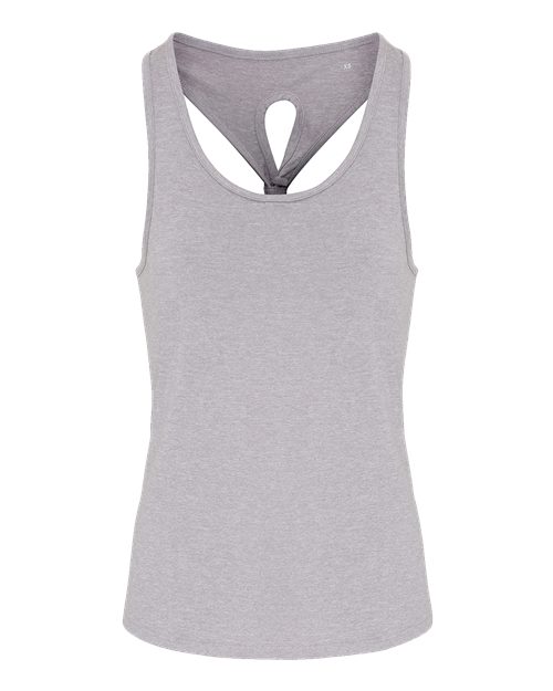 Women's Knot Back Venus Tank - Silver Melange