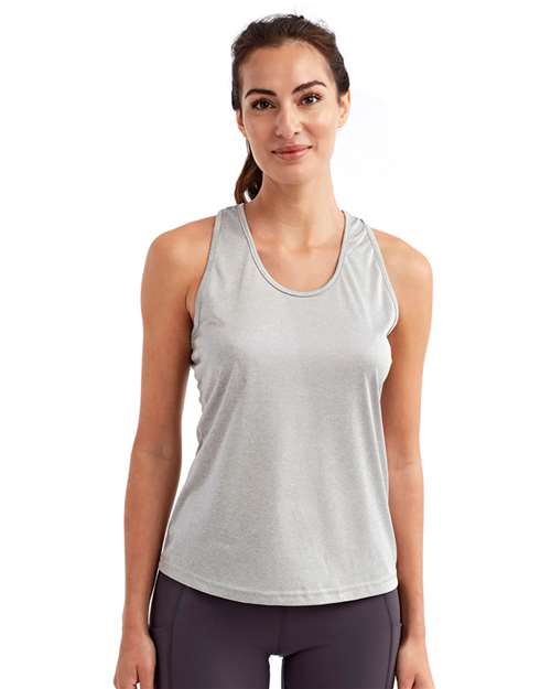Women's Knot Back Venus Tank - Silver Melange