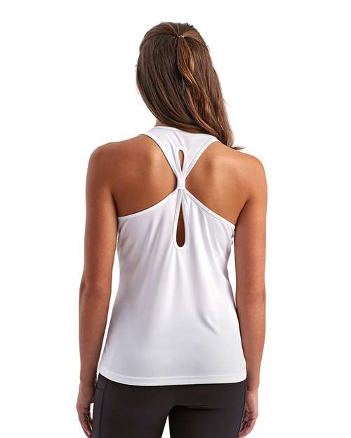 Women's Knot Back Venus Tank - White