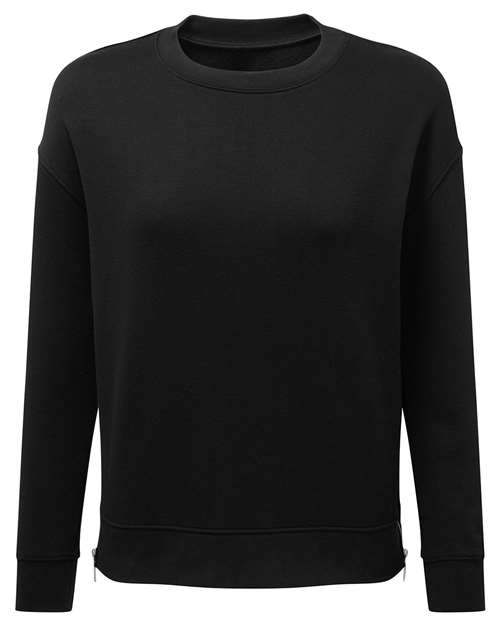 Women's Billie Side-Zip Crewneck Sweatshirt - Black