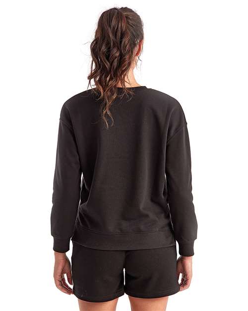 Women's Billie Side-Zip Crewneck Sweatshirt - Black