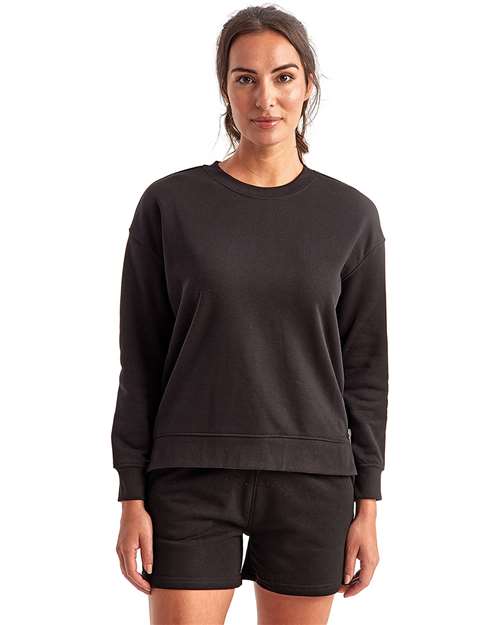 Women's Billie Side-Zip Crewneck Sweatshirt - Black