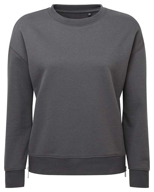 Women's Billie Side-Zip Crewneck Sweatshirt - Charcoal