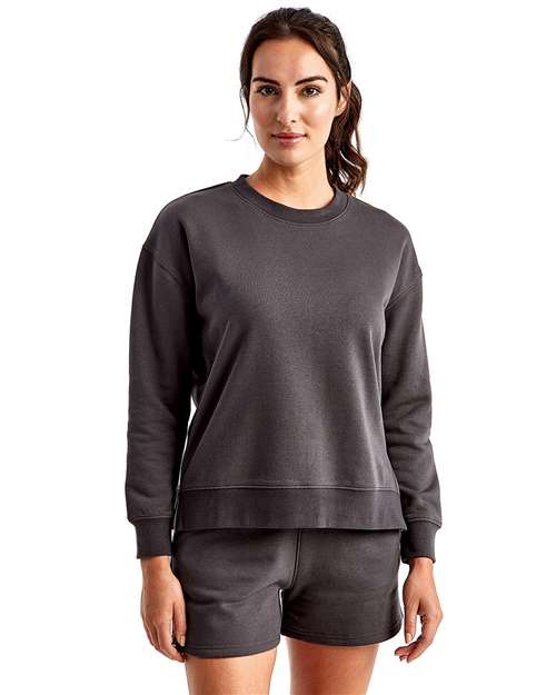 Women's Billie Side-Zip Crewneck Sweatshirt - Charcoal