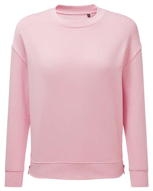 Women's Billie Side-Zip Crewneck Sweatshirt - Light Pink