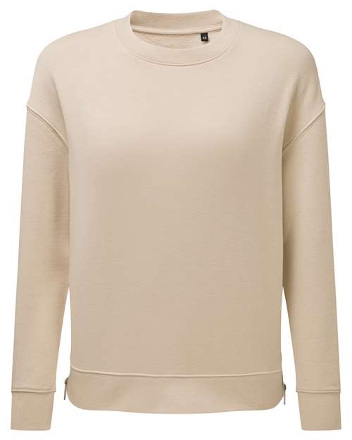 Women's Billie Side-Zip Crewneck Sweatshirt - Nude
