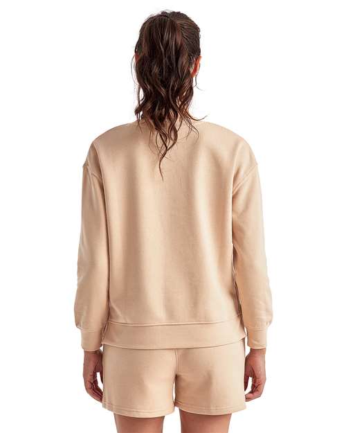 Women's Billie Side-Zip Crewneck Sweatshirt - Nude