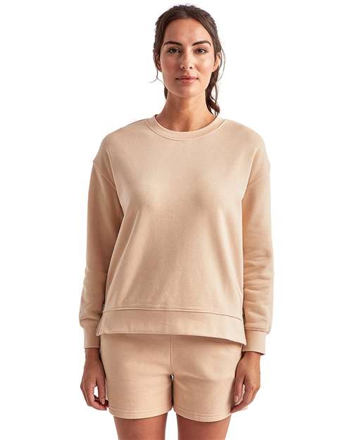 Women's Billie Side-Zip Crewneck Sweatshirt - Nude