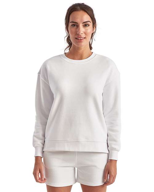 Women's Billie Side-Zip Crewneck Sweatshirt - White