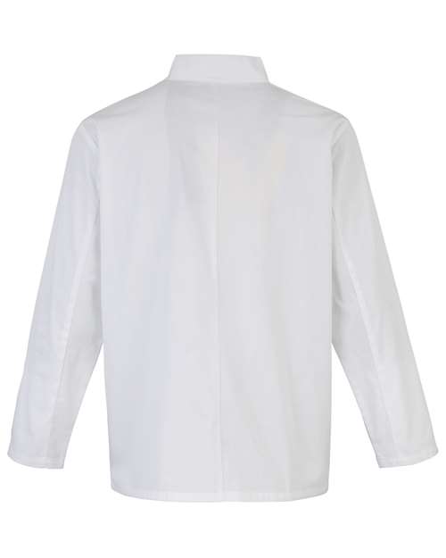 Unisex Ten Studded Front Chef Coat - White