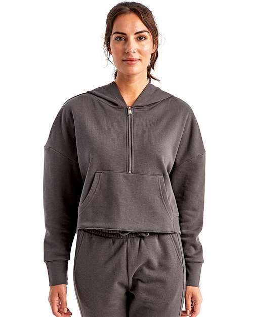 Women's Alice Half-Zip Hooded Sweatshirt - Charcoal