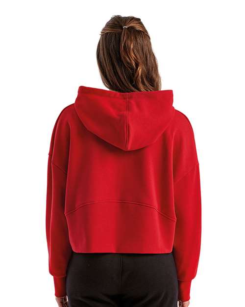 Women's Alice Half-Zip Hooded Sweatshirt - Fire Red