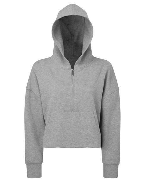 Women's Alice Half-Zip Hooded Sweatshirt - Heather Grey
