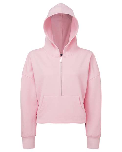 Women's Alice Half-Zip Hooded Sweatshirt - Light Pink