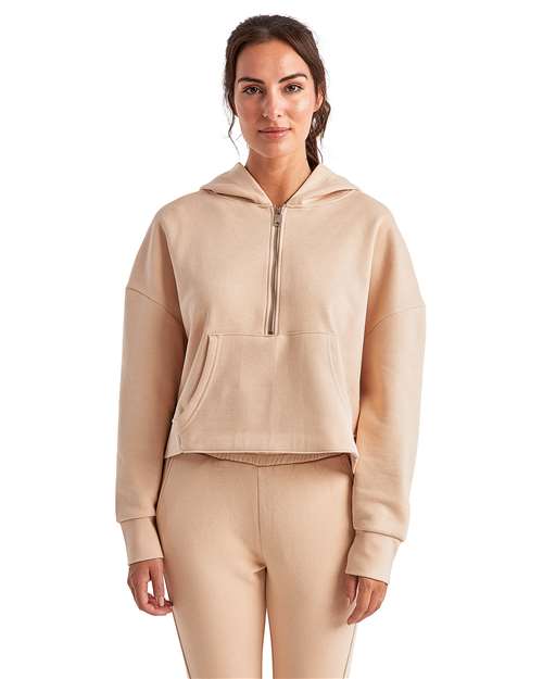 Women's Alice Half-Zip Hooded Sweatshirt - Nude