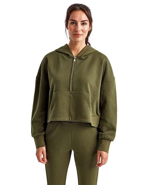 Women's Alice Half-Zip Hooded Sweatshirt - Olive