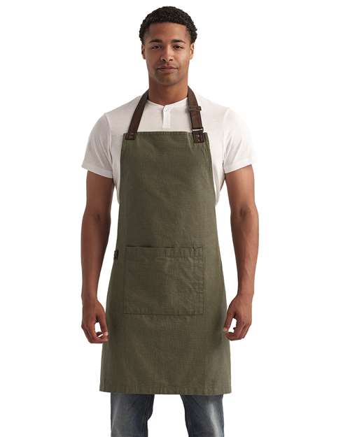 Annex Oxford Bib Apron - Moss
