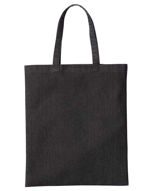 Denim Tote Bag - Black Denim