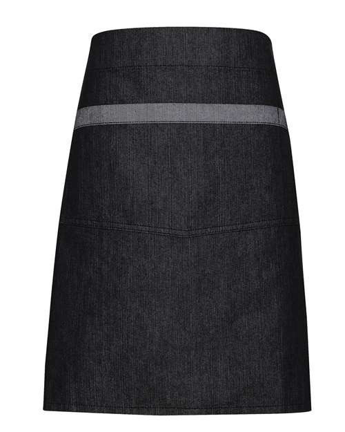 Domain Contrast Denim Waist Apron - Black Denim