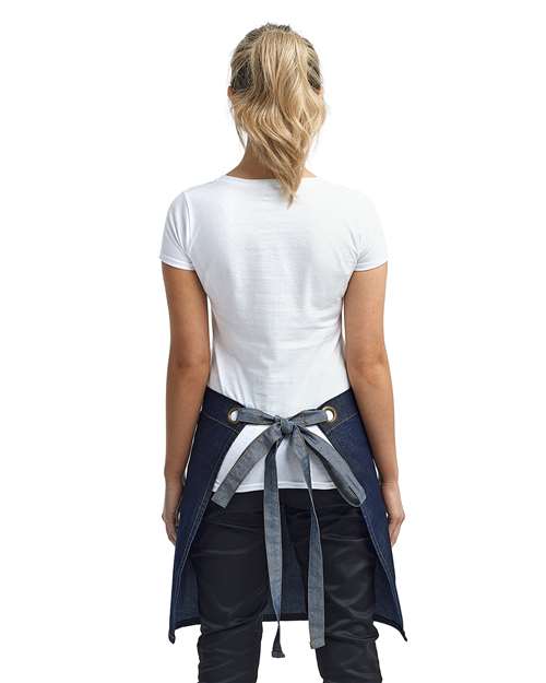 Domain Contrast Denim Waist Apron - Indigo Denim