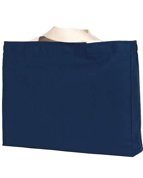 USA-Made Canvas Medium Gusset Tote Bag - Navy