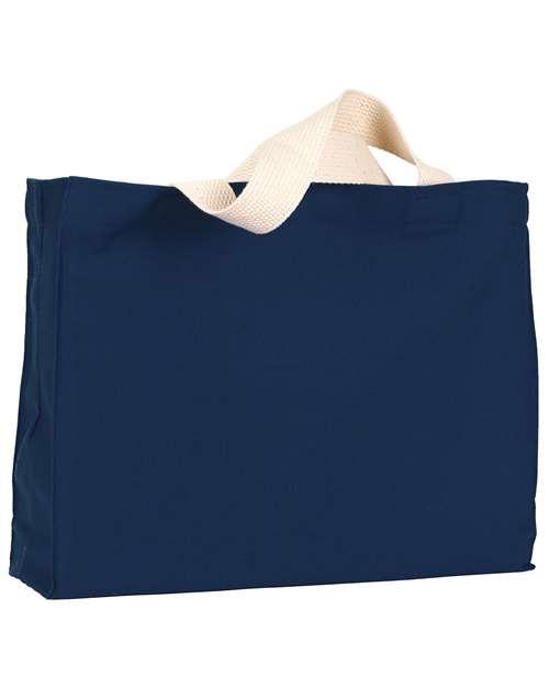 USA-Made Canvas Medium Gusset Tote Bag - Navy