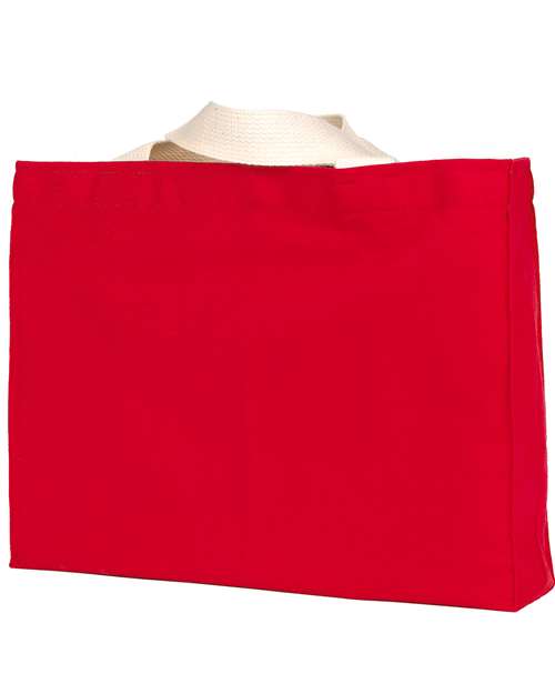 USA-Made Canvas Medium Gusset Tote Bag - Red