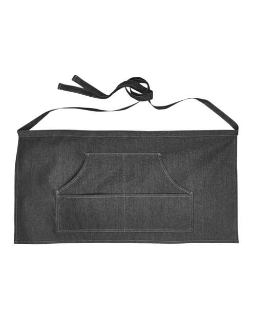 Jeans Stitch Denim Waist Apron - Black Denim