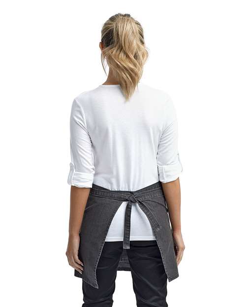 Jeans Stitch Denim Waist Apron - Black Denim
