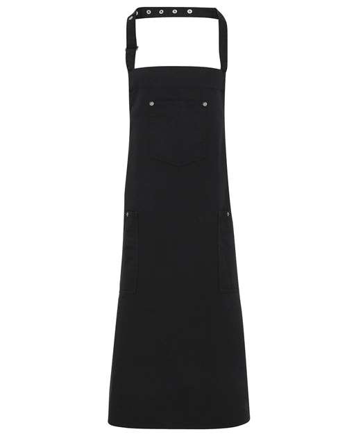 Chino Bib Apron - Black