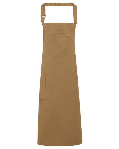 Chino Bib Apron - Khaki