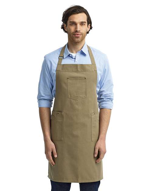 Chino Bib Apron - Khaki