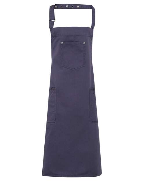 Chino Bib Apron - Steel